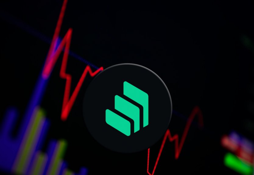 Compound Coin logo on a share price graphic